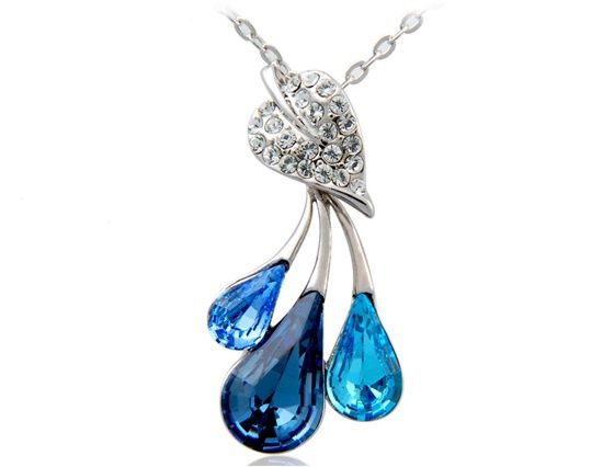 Cristal Decoração Folha Pingente